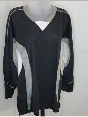 Nwt Kamazu Men's Black and Gray Jersey top Size M